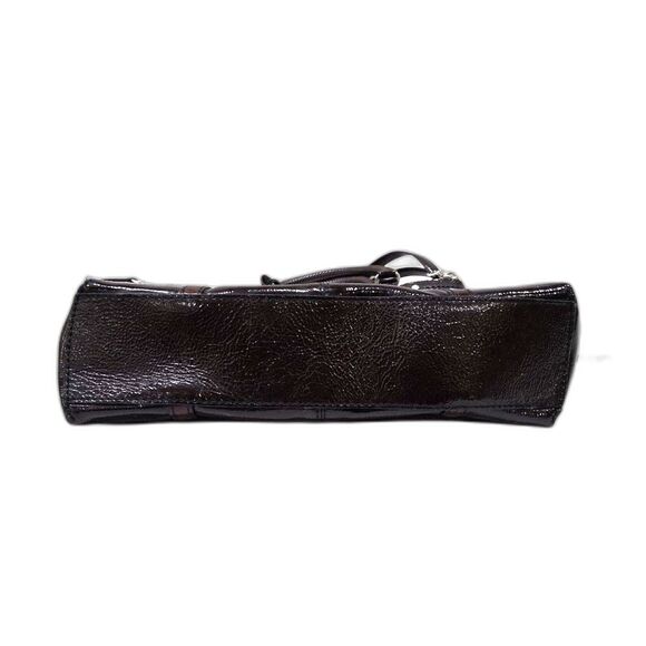 Brighton Kaelan Dark Brown Patent Leather Shoulder Bag - Picture 3 of 13